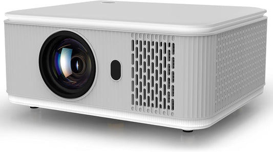 Mini-projector met WIFI 6 en Bluetooth, 4K 1080P Ondersteuning Draagbare Projector 200 ''Screen Movie Projector Auto Keystone Compatibel voor Laptop, PC, Smartphone