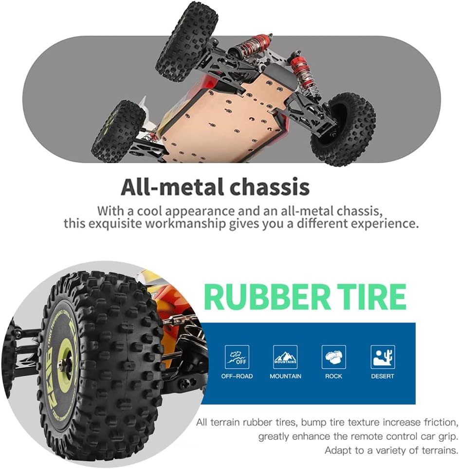 Op Afstand Bestuurbare Auto – RC Auto – Terreinwagen – Off Road Crawler – 4WD – 1:14 – 75 Km/U – Borstelloze Motor