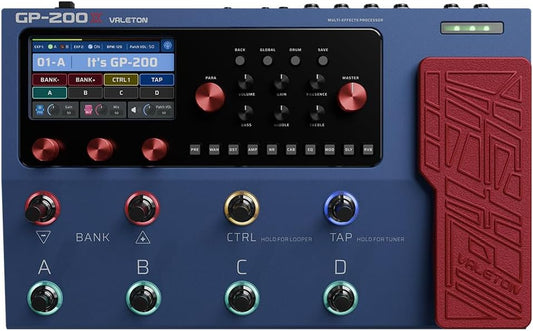 Multieffectprocessor Voor Gitaar, Bas En Akoestische Gitaar – Multieffectpedaal – Effectpedaal – Effectprocessor – Modeling Pedaal – 140 Effecten, 45 Versterkermodellen En 40 IR-Kastsimulaties – USB-C Audio Interface Met Looper En Drumritmes