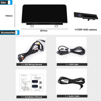 Linux CarPlay Android Auto Scherm – Touchscreen Monitor Display Unit – Multimedia Interface – Navigatie Scherm – 720P AHD Achteruitrijcamera – Draadloos & Bedraad CarPlay
