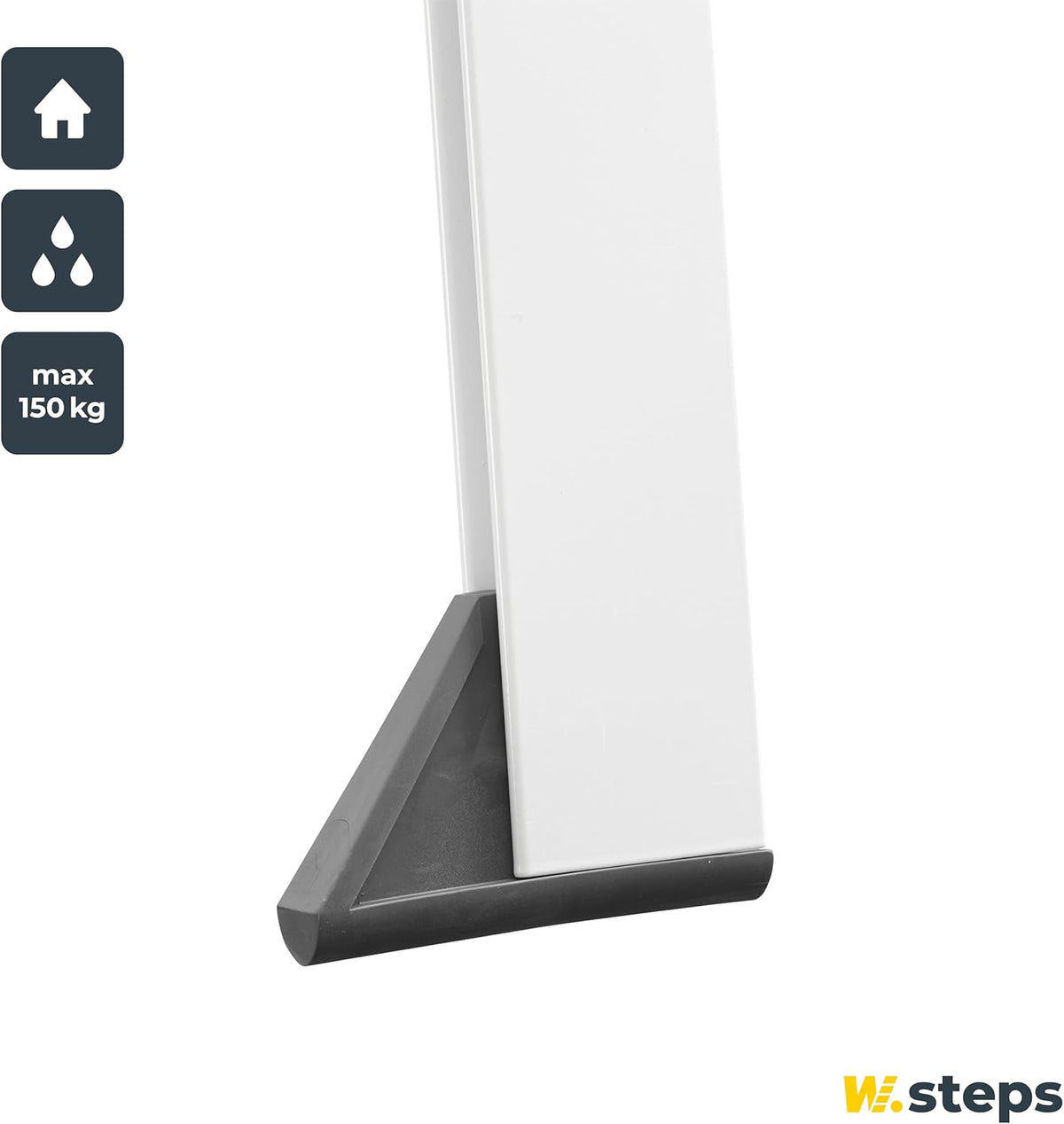 WIBE LADDERS, VIKINGSTEP Color, trapladder MIDI, 728402, extreem compacte trapladder in wit gelakt