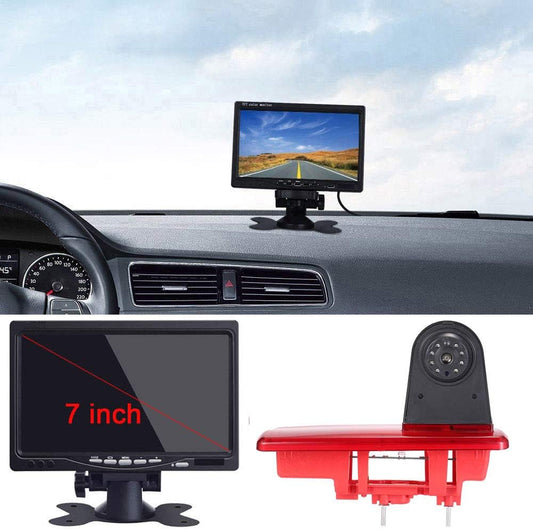 Auto derde dak Top Mount remlicht camera remlicht achteruitrijcamera vervanging voor Renault Traffic 3 FIAT Talento Nissan NV300 Primastar Opel Vauxhall vivaro + 7 inch LCD TFT Monitor HD