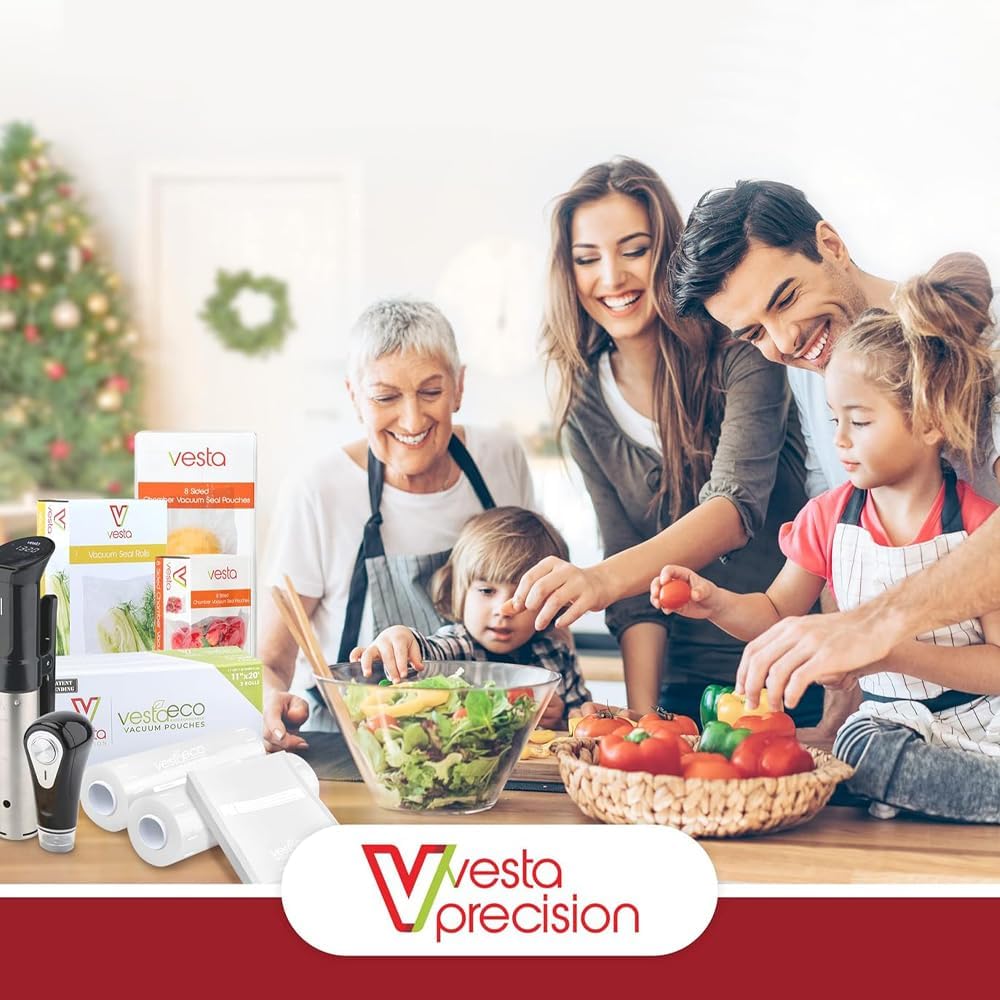 Vesta Precision Imersa Expert SV320 Professionele Thermocirculator Roner voor koken op lage Temperatuur | Inclusief Wi-Fi Control-app en timer | Zwarte vacuüm kookmachine