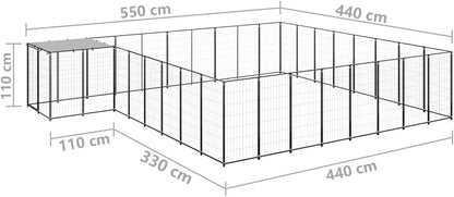 Outdoor Chicken Cage for Small Animals with Lockable Door, Fence, Bird Cage, Chicken Cage, Freewheel, Chicken Cage, Outdoor House, 550 x 440 x 110 cm (L x W x H)