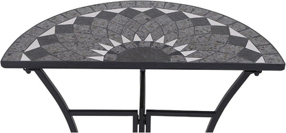 Siena Garden Como tafel, matzwart/donkergrijs