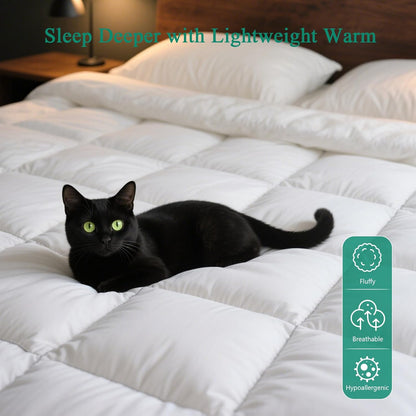 APSMILE Donzen dekbed 200 x 200 cm, dekbed voor het hele jaar, hoge wolligheid, ganzendons en veren, 100% Egyptisch katoen, mensen met allergieën, natuurlijk dekbed RDS-gecertificeerd voor dierenwol