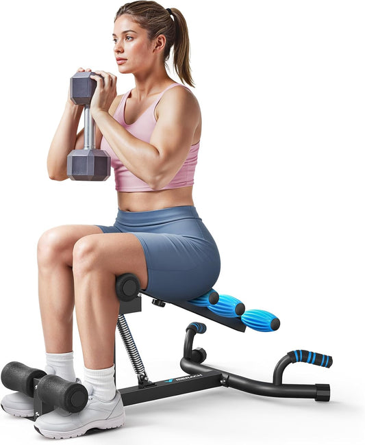 MERACH Squat Machine, Home Gym Apparatuur met 3 Weerstandsniveaus & MAX 136 KG, Veilig & Gemakkelijk te Gebruiken, Squat Trainer voor Fitness & Spierversteviging, Herstel, Krachttraining - Zwart