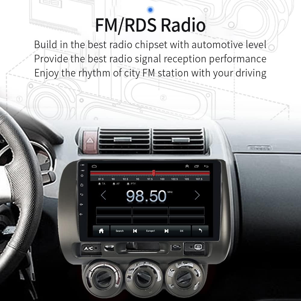 Autoradio – Carplay Radio – Android Autoradio – 1-DIN Radio – Auto Multimedia – Draadloze CarPlay & Android Auto – 9 Inch Touchscreen & GPS Navigatie