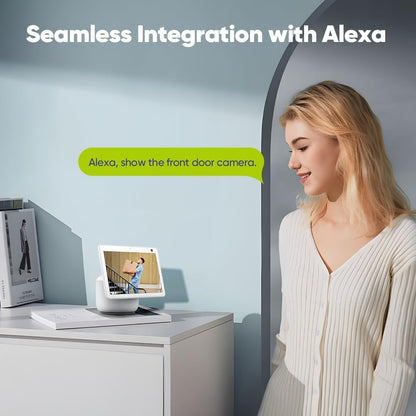 SANNCE 8CH 5MP NVR draadloze bewakingsset met harde schijf 1 TB, 8 x 3 MP videobewakingscamera, waterdicht IP66 voor binnen en buiten, externe toegang, bewegingsalarm