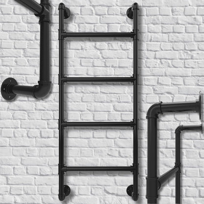 4-Stap Wandhangend Ladder – Metaal Klimmen Toegang voor RV, Zolder en een Stapelbed – Vaste Verslaafd Design - 4 Sport Muur-Vaste Ladder – Kelder Egress-Venster En Exit - Emergency Escape voor Woninge