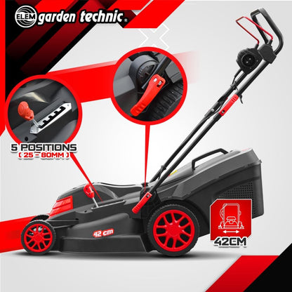 Elem Garden Elektrische grasmaaier, 1800 W, 42 cm
