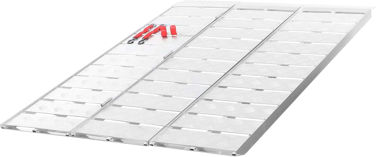 Wiltec 3-delig opvouwbare oprijplaat tot 340 kg per element 172 cm laadplaat anti-slip oprijden