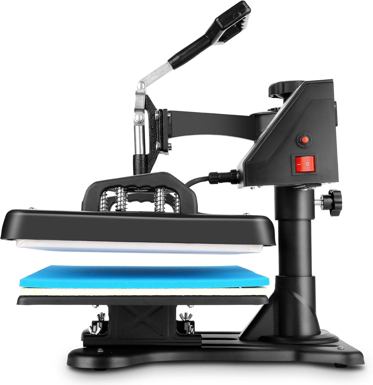 8-in-1 hittepers, 30 x 38 cm, textielsublimatiemachine, warmtepers, 360 graden draaibaar, voor doe-het-zelf t-shirts/kop/hoed/borden/pet