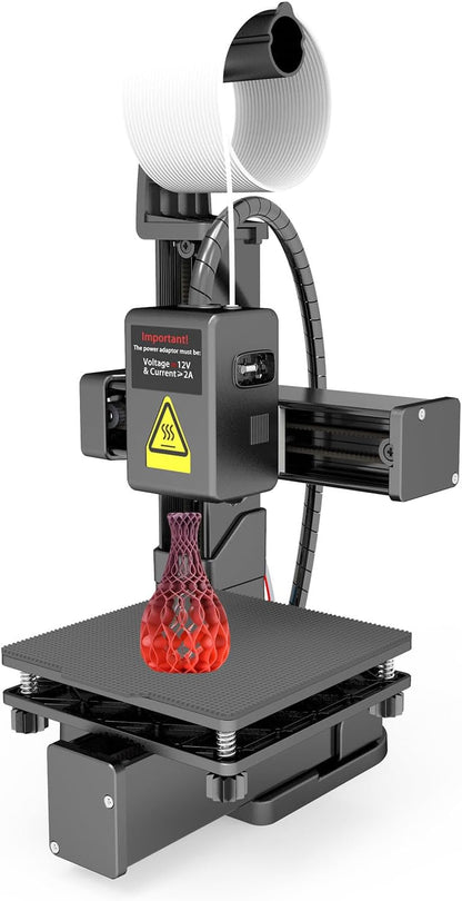3D-printer – Mini 3D-printer – Desktop 3D-printer – Educatieve 3D-printer – Instapmodel – Compact Printvolume 100x100x100 mm – Verwijderbaar Printplatform