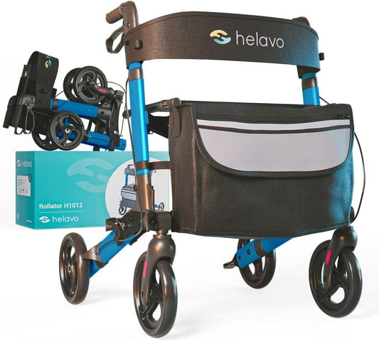 Helavo opvouwbare premium rollator - Lichtgewicht aluminium - Maximale mobiliteit binnen en buiten
