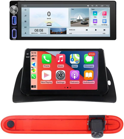 HD GPS Navigatie Autoradio – Multimedia Systeem – Inbouw Radio – Touchscreen Navigatiesysteem – Draadloze CarPlay & Android Auto – Achteruitrijcamera – Stuurbediening – Split-screen Functionaliteit