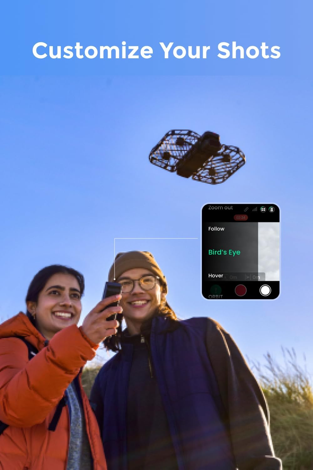 HOVERAir Beacon & Joystick Set – Lichtgewicht Motion Controller met real-time display en veilige vlucht functies voor fietsen, reizen en outdoor filmen [android,ios,macintosh]