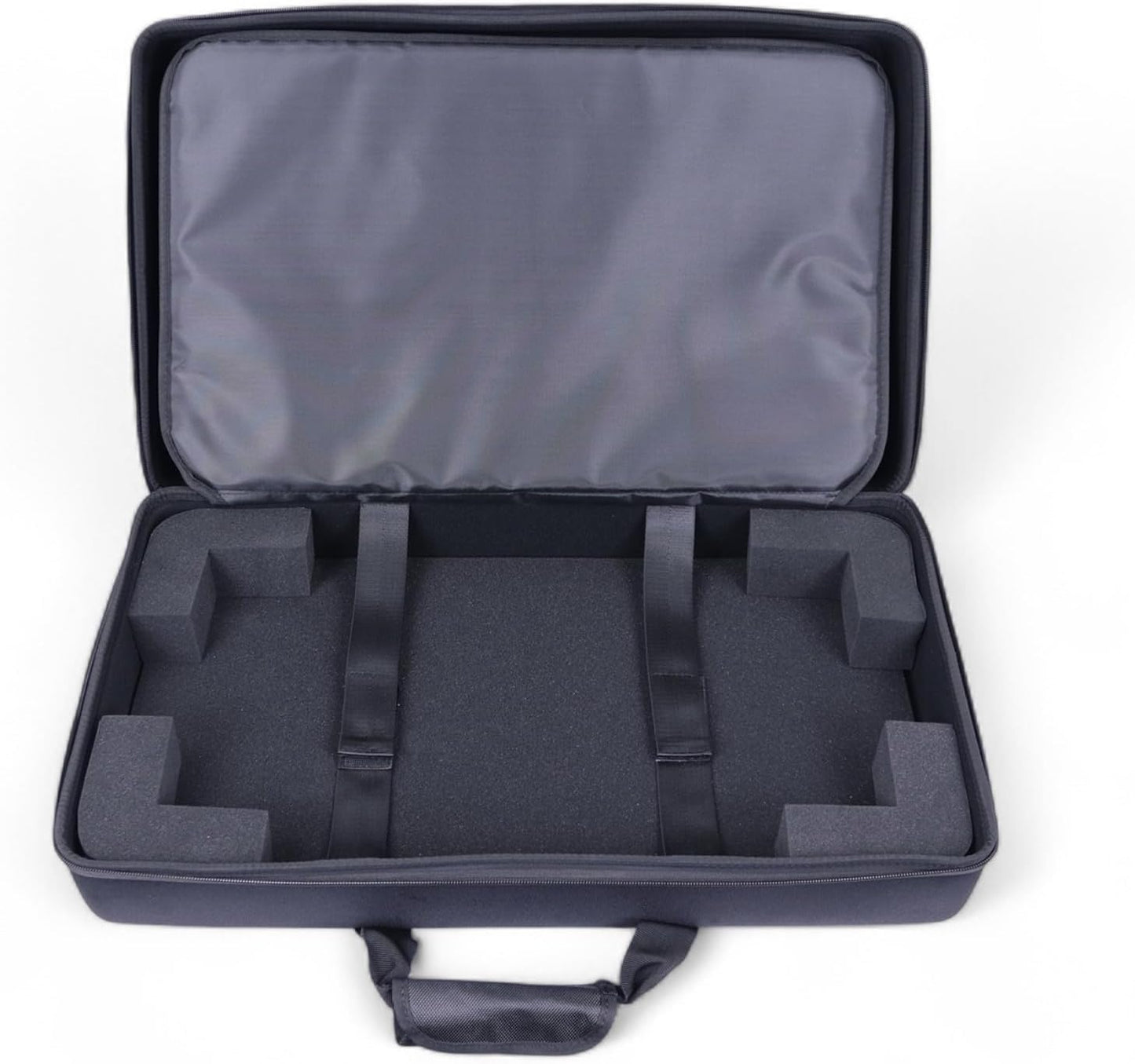 DJ-controller tas – Draagtas – Hardcase – Beschermtas – Koffer – Zwart – 60 x 38 x 17 cm – Met vakken voor laptop en accessoires – Waterbestendige polyester buitenkant