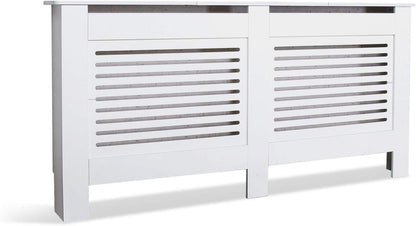 Mondeer Radiator Cover, Kabinet MDF Horizontale Moderne Witte Decoratieve voor Woonkamer Slaapkamer XL (172cm)