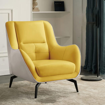 Fauteuil – Armstoel – Leunstoel – Lounge Stoel – Relaxstoel – Hoge Rugleuning – Ademend Stof – Inclusief Voetsteun – Compact Design – Patchwork Bekleding