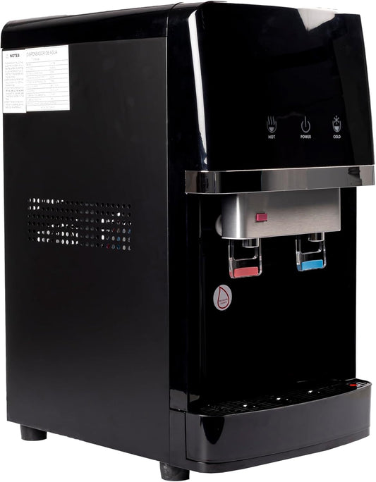 5-Traps Zwarte Waterfontein Met Omgekeerde Osmose – Waterdispenser – Waterkoeler – Drinkwaterfontein – Osmose Waterfontein – Koud En Natuurlijk Of Koud En Warm Water – Compact Mini Formaat