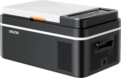 VEVOR Draagbare elektrische auto-koelbox, 20 l, draagbare mini-koelkast voor auto, werking DC 12 V 24 V, AC 100 V tot 240 V, instelbare temperatuur van -20 °C tot 20 °C, voor camper, reizen, boot