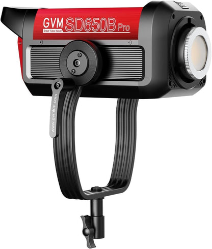 GVM Pro SD650B 650W LED videolamp, studiolamp met Bowen-montage, 81300 lux/m fotografieverlichtingsset met standaarddekking van 45°, videoverlichting met continue output met controller, CRI