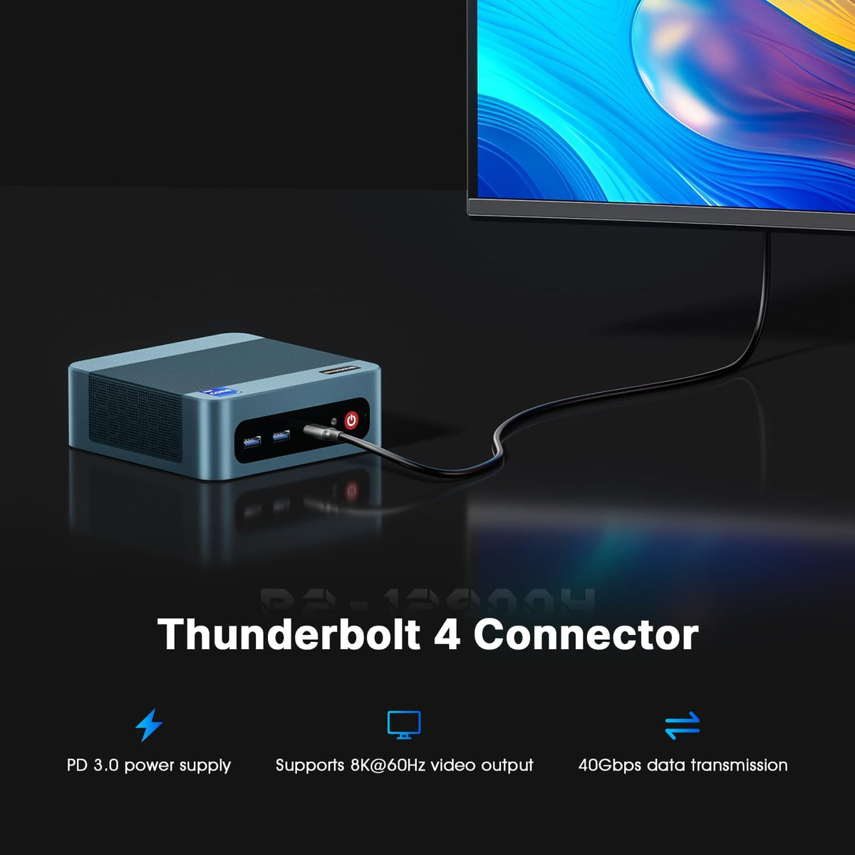 BOSGAME P2 Pro Mini-pc, Intel Core i9-12900H processor tot 5,0 GHz, Windows 11 Pro mini-computer, 32 GB DDR5 RAM, 1 TB PCIe 4.0 SSD Business Mini-desktop-pc, HDMI/WiFi 6/BT5.2/WOL/Auto Power On