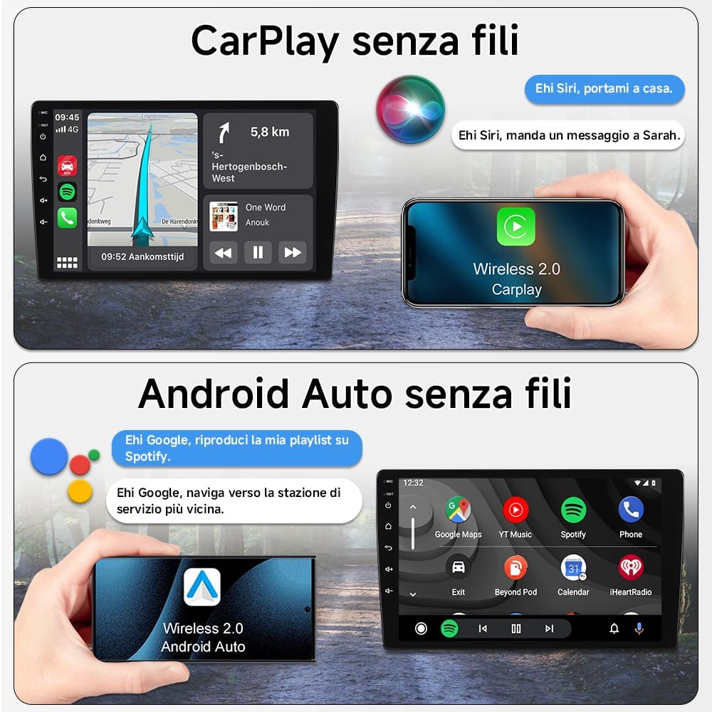 Autoradio voor Renault Megane III 2009-2015 Android 15 Car Stereo 4 + 64GB Wireless Carplay 9 inch touchscreen GPS-navigatie Bluetooth 5.4, WiFi 6.0, DSP, Dual USB