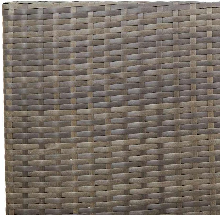 vidaXL Garden chairs 4 pcs Grey, Brown PE reed, Solid acacia wood - QUORE