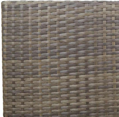 vidaXL Garden chairs 4 pcs Grey, Brown PE reed, Solid acacia wood - QUORE