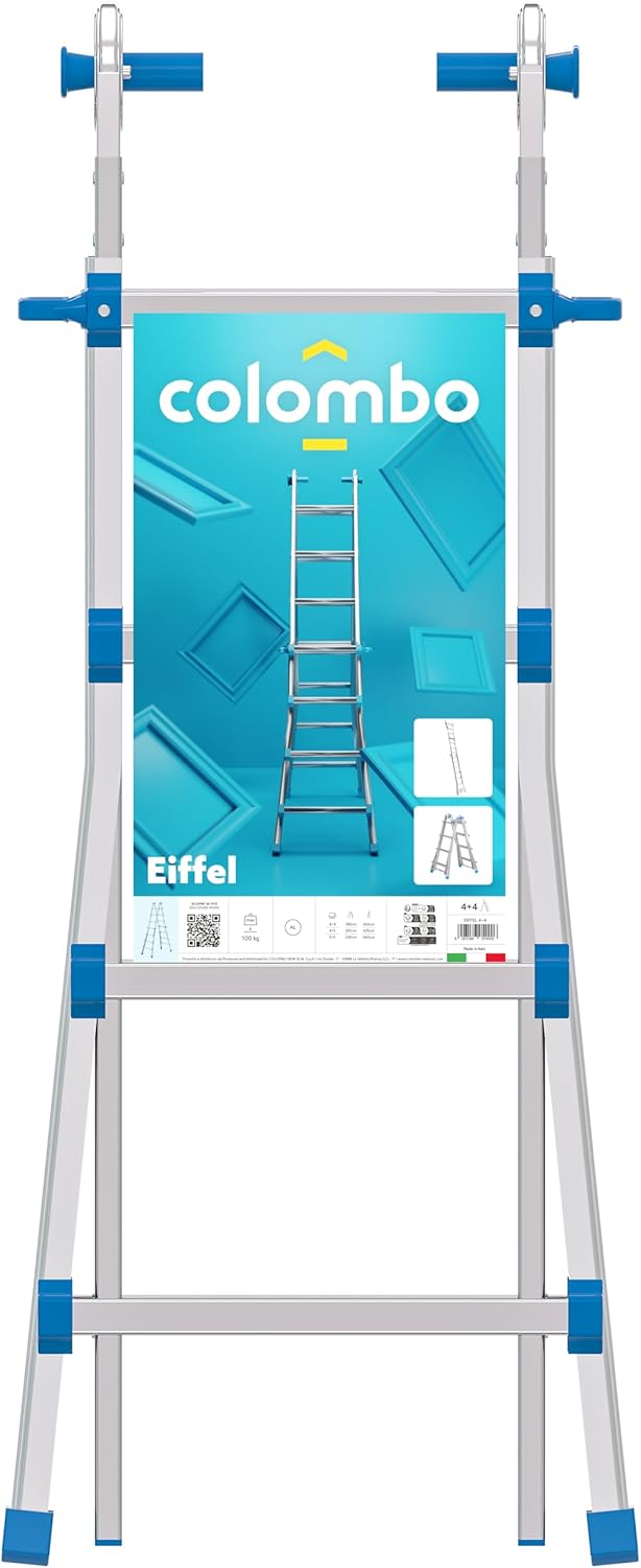 Colombo Telescopische ladder van aluminium Eiffel 4+4