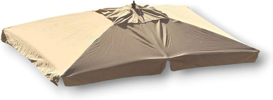 Reservezeil voor parasol voor tuin met middenpalen 300 g/m², waterdicht, New 2023 met versterkte zakken, 6 of 8 lamellen, bovenafdekking, geweven met Airvent (Mt 3 x 2)