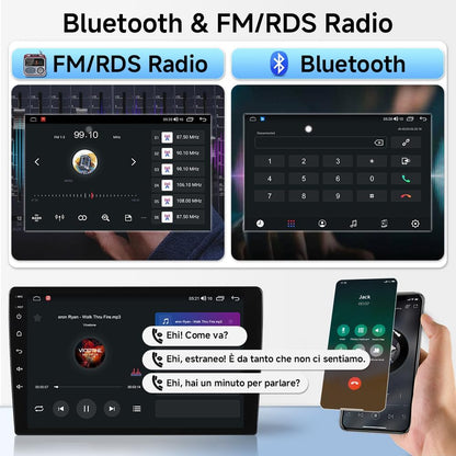 Autoradio Android 15 – Multimedia Systeem – Inbouwradio – Navigatiesysteem – Infotainment – 13,1 Inch 2K QLED Display – Octa-Core 4GB RAM 64GB Opslag