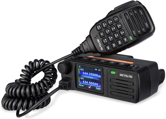 Retevis RT73 DMR-Radiotransceiver, GPS/APRS, Miniformaat, Dualband, DMR-Hamradio met Groot Bereik, 4000 Kanalen, 200.000 Contacten, Mini-Amateurradio voor Vrachtwagens, Roadtrip (1 Stuks, Zwart)