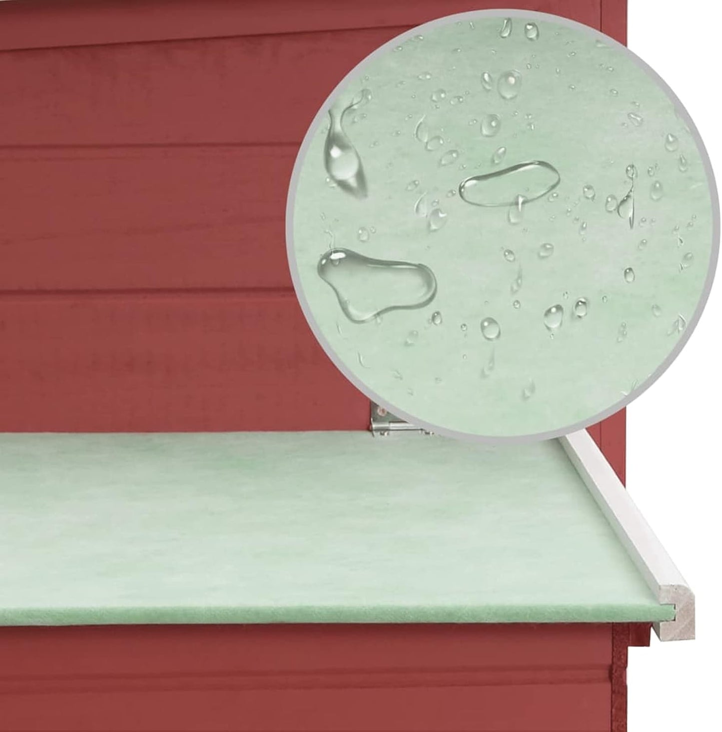 Kippenhok – Kippenren – Pluimveehok – Legnest – Kippenhuis – 202x75x98 cm – Gelakt Vurenhout – Met Antislip Helling