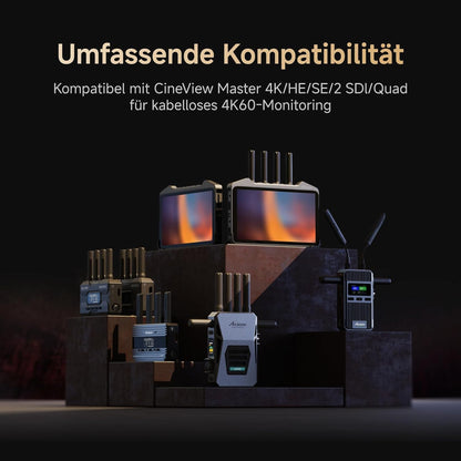 Accsoon CineView M7 Pro 7" 4K60 Camera Field Monitor & Dual-Band Transmitter & Receiver met SDI/HDMI, LUT-ondersteuning, Live Streaming, Touchscreen, 3-in-1 Draadloos Videosysteem voor Filmmaken