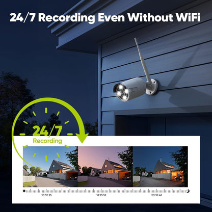 SANNCE 8CH 5MP Super HD draadloze camera beveiligingssysteem NVR WiFi H.264+ 8 WiFi 3MP Outdoor Surveillance Bewakingsdetectie Afstandstoegang via app HDD 2TB