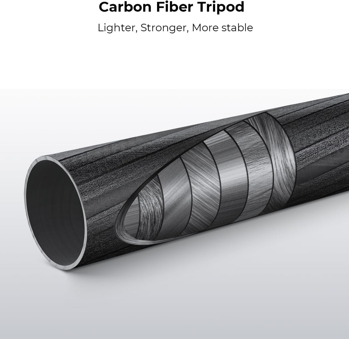 K&F Concept Carbon Monopod Camera Statief 172cm, Professioneel Compact Statief voor DSLR D255C4, met Metalen Kogelkop met Inclusief Draagtas Max:10kg (SA255C1)