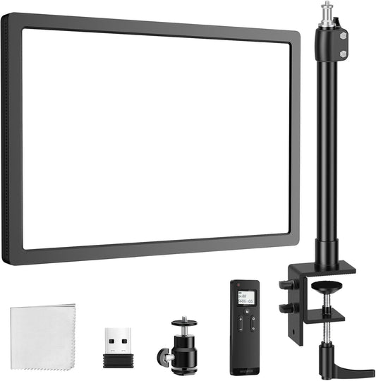 Videolamp – Streaming Licht – Webcam Lamp – Key Light – LED Paneel – 12,9 Inch – Dimbaar 2900K-7000K CRI98+