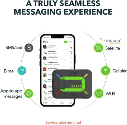 ZOLEO Twee-weg satellietcommunicator - Wereldwijde sms-berichten en e-mail, SOS-waarschuwingen voor noodgevallen, inchecken en GPS-locatie - Android-iOS-smartphoneaccessoire