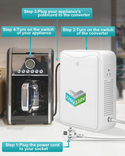 ZHENGXI ELECTRIC 2000W 230V naar 110V spanningstransformator USA, verlagingstransformator spanningsomvormer 220V-240V naar 110V-120V