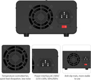 Instelbare DC-Voeding - 30V - 5A - 150W - Variabele Schakelfunctie en 4-cijferig LED-Display - Gestabiliseerde voeding - Spanningsregelaar schakelaar - QUORE