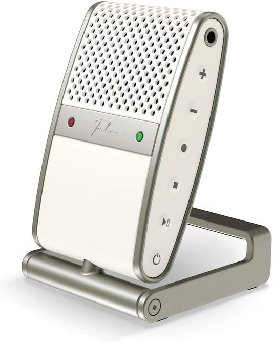 Tula Mic - Mobiele microfoon & recorder met USB C aansluiting - studio kwaliteit - voor content creators - PC microfoon voor conference calls - Uni en Omni directional polar pattern - hoge kwaliteit noice cancelling - 8gb intern geheugen (Cream)