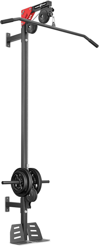 Lat Pulldown – Muurmontage Lat Pulldown – Kabelmachine – Rugtrainer – Krachtstation – Compact Ontwerp – Stalen Frame Met Poedercoating