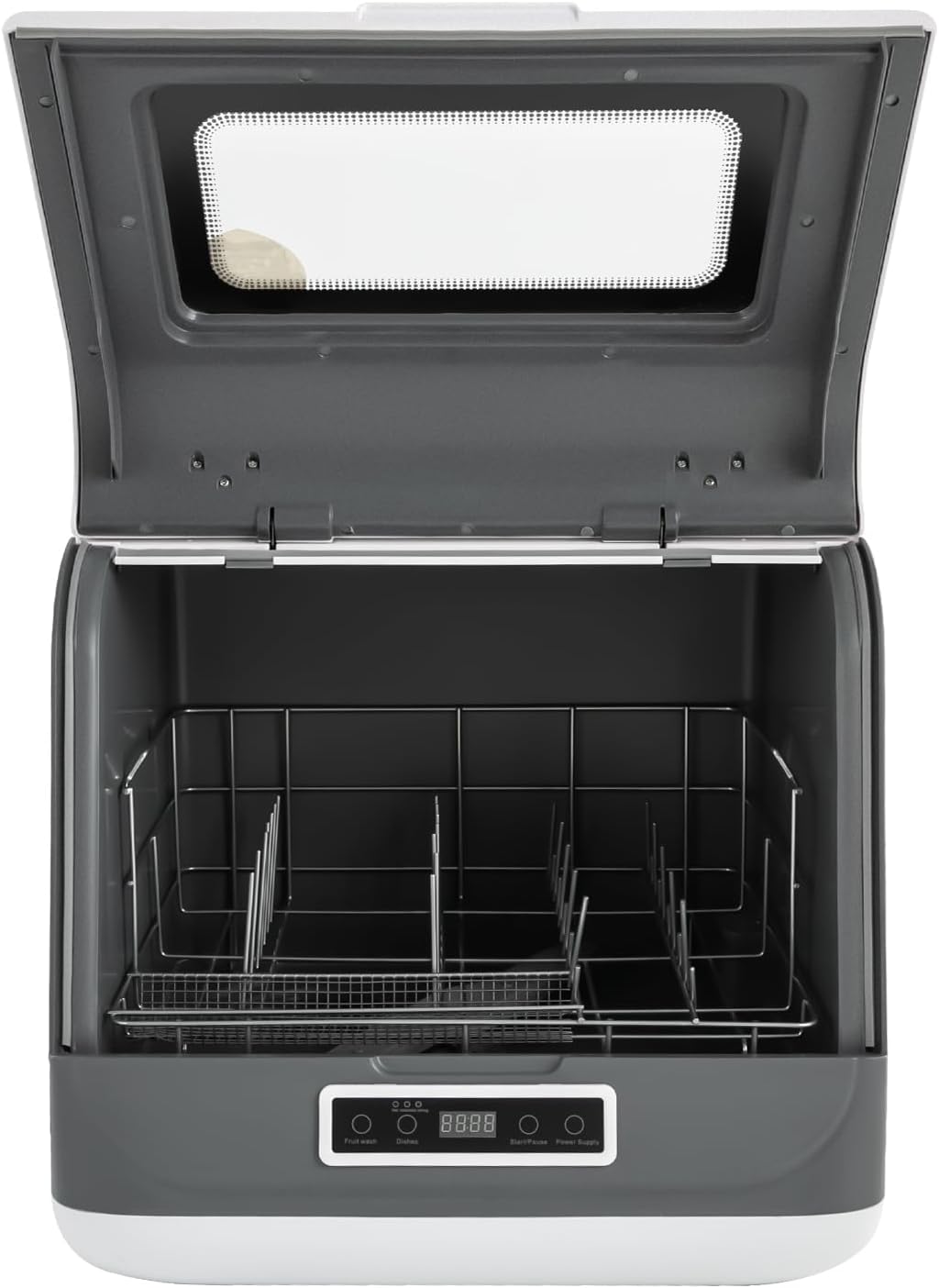 Portable dishwasher, table dishwasher, mini dishwasher, saves a lot of water, multiple cleaning modes, ready to use, suitable for small homes, families, boats (white)