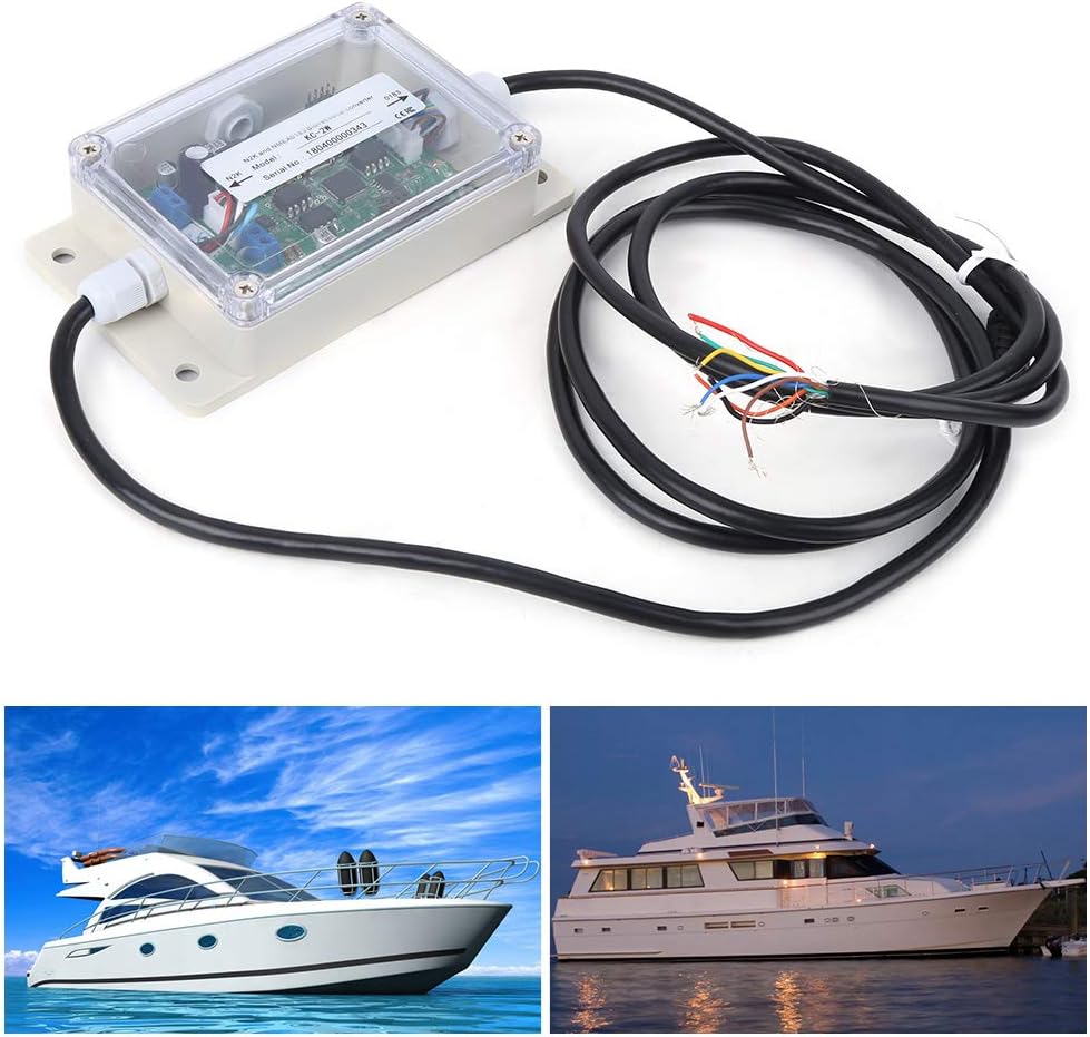 Universal Bidirectional Converter, Portable KC-2W Bidirectional Converter Bidirectional Converter NMEA 0183-2000 Converter Waterproof for Baud Rate