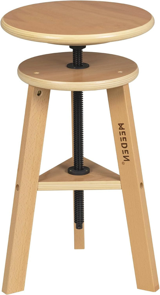Verstelbare Houten Kruk – Tekenkruk – Atelier Kruk – Bar Kruk – Keukenkruk – Traploos Verstelbaar – Hoogwaardig Beukenhout