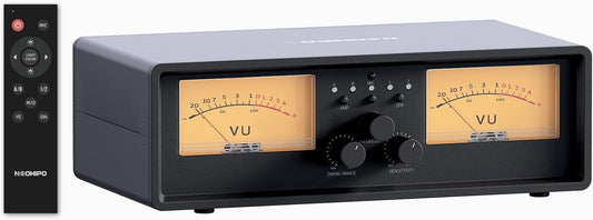 ET30 VU meter versterker voor luidspreker keuzeschakelaar vintage schakelaar 2 ingangen 2 uitgangen met display DB paneel en afstandsbediening, voor stereoklasse A, B, AB, D, versterker A