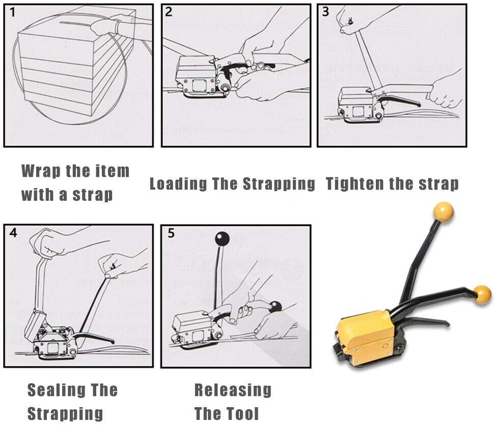 Fayelong Steel Strapping Handleiding Handmatige Banding Gereedschap Staal Riem Packing Machine Staal Banding voor 13-19 mm Breedte Staal Bandjes